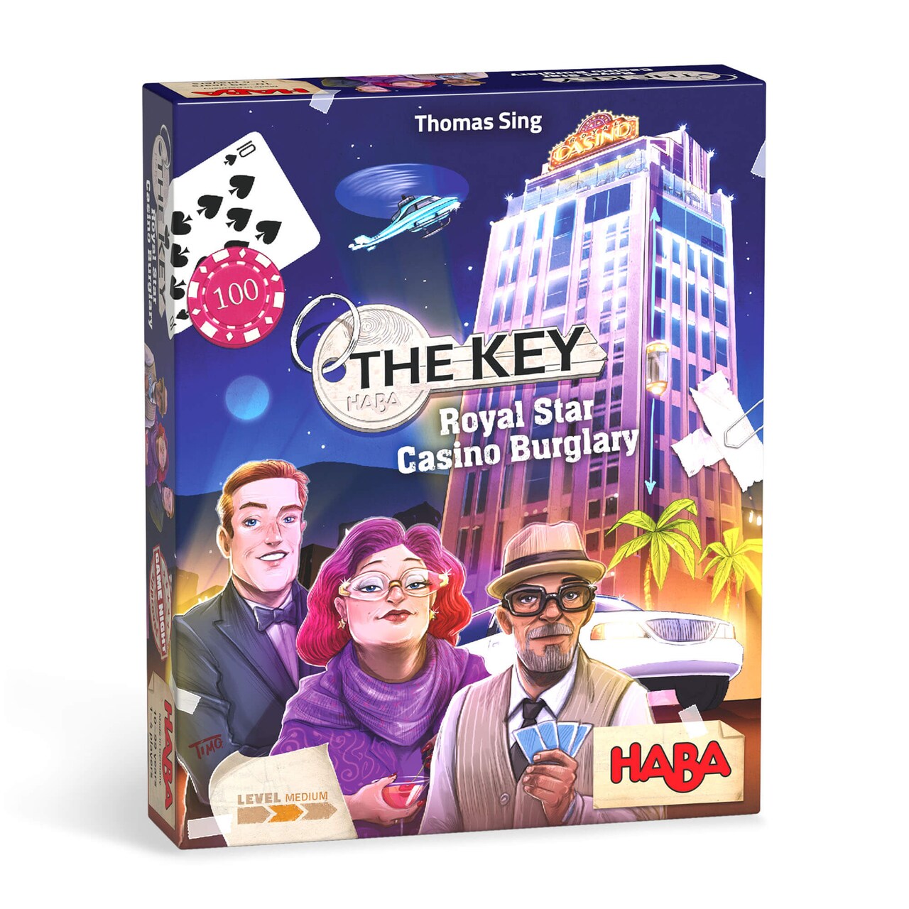 HABA The Key: Royal Star Casino Burglary Investigative Strategy Game for Kids 10+, Medium Level Case Files Board Games for Family Night